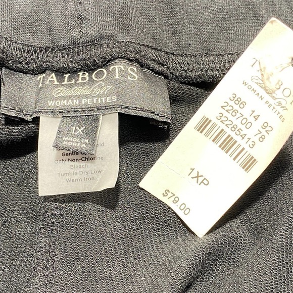 BLACK Talbots Petites Casual Flare Leg Pants - Picture 9 of 11